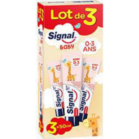 Signal Bentifrice baby 0-3ans 3x50ml Signal x3 tubes 50ml