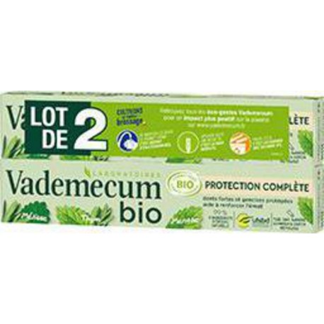 Vademecum Dentifrice Bio Protection complète 2x75ml x2 tubes 75ml