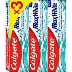 Colgate Dentifrice blancheur Max White 3x75ml 3 tubes 75ml