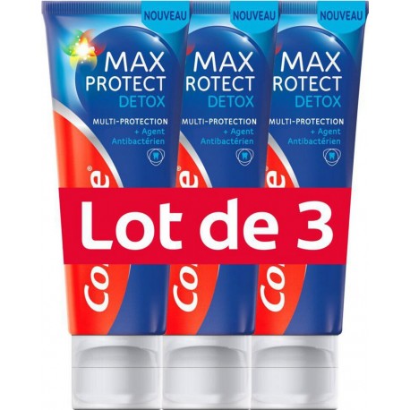 Colgate Dentifrice Max Protect Detox 3x75ml x3 tubes 75ml - 225ml