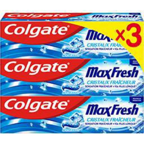 Colgate Dentifrice max fresh 3x75ml 3 tubes 75ml