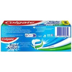 Colgate Dentifrice Triple action menthe 2x75ml 150ml