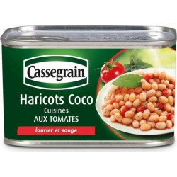 Cassegrain Haricots Coco Cuisinés aux Tomates Laurier et Sauge 435g