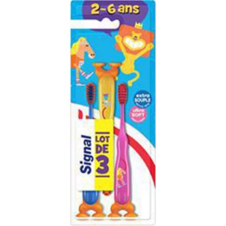 Signal Brosse à dents Kids 2-6 ans Extra souple x3