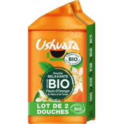 Ushuaïa Gel douche BIO Fleur d'oranger 2×250ml