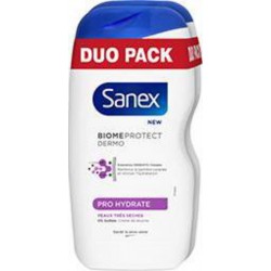 Sanex Gel douche Biome Protect Dermo pro hydrate 2x450ml x2 flacons 450ml - duo pack