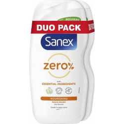 Sanex Gels douche Zéro 0% Peaux sèches 2x475ml 2 flacons 475ml - 900ml