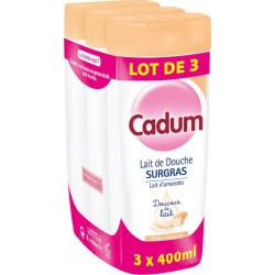 Cadum Gel douche douceur Lait d'amende douces 3x400ml x3 flacons 400ml