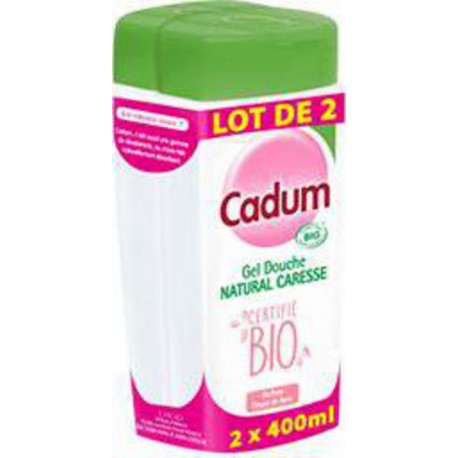 Cadum Gel douche caresse rose 2x400ml 2 flacons 400ml