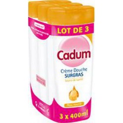 Cadum Crème de douche Surgras Karité 3x400ml x3 flacons 400ml