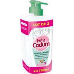 Cadum Gel douche kids Corps cheveux amande 2x750ml x2 flacons 750ml