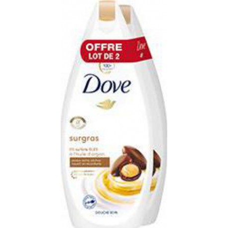 Dove Gel douche soin à l'huile d'argan 2x400ml x2 flacons 400ml