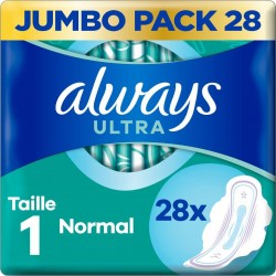 Always Serviettes hygiéniques Normal x28 paquet 28 serviettes