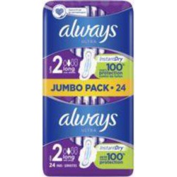 Always Serviettes hygiéniques Ultra long Taille 2 x24 paquet 24 serviettes - 133g