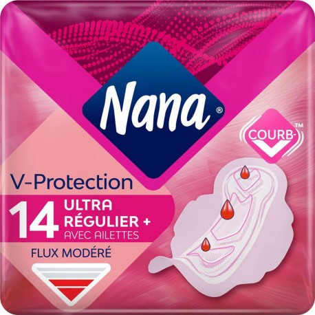 Nana Serviettes hygiéniques Ultra Régulier+ x14 14 unités