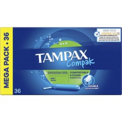Tampax Tampons Compak Super Avec applicateur x36 boîte 36