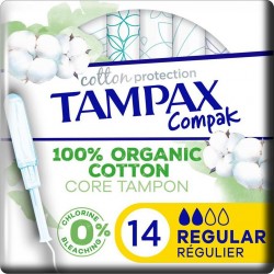 Tampax Tampons avec applicateur Cotton Protection x14 boîte 14 pièces
