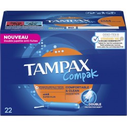 Tampax Tampons Compak Avec applicateur Super+ x22 boîte 22