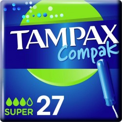 Tampax Tampons Compak Super 2x27 boîte 27
