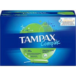 Tampax Tampons Compak Super Applicateur 2x26 paquet 26 tampons