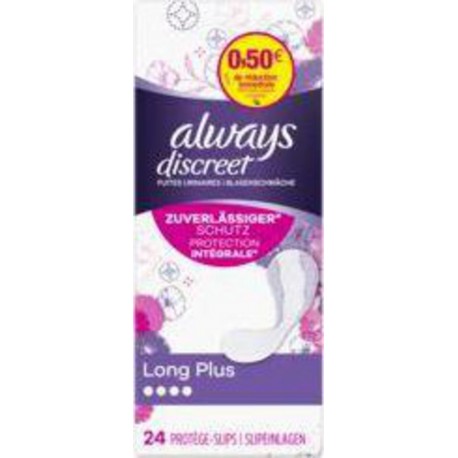 ALWAYS DISCREET INCON.PS + X24 paquet 24 protège-slips