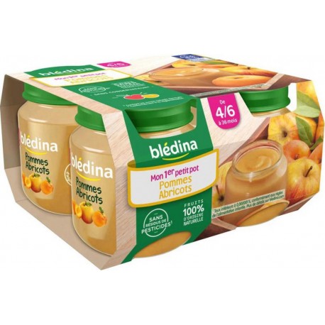 BLEDINA POMMES ABRICOTS 4X130G 520g