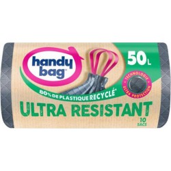 Handy Bag Sacs poubelle Ultra résistant 50L x10