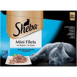 SHEBA Chat Mini Filets Saveur Océane 12x85g