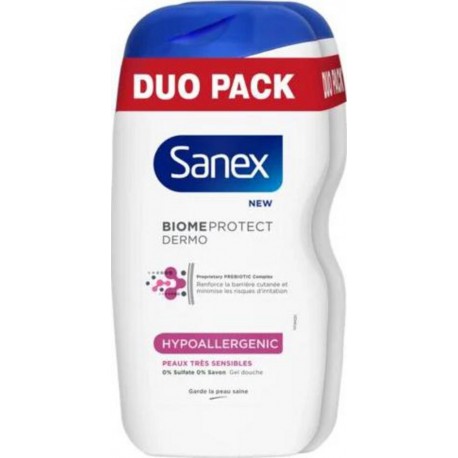 SANEX BIOME PROTECT DERMO HYPOALLERGENIQUE 2x450ml 900ml