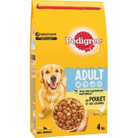 Pedigree Adulte Croquettes Chiens Volaille Légumes 4Kg