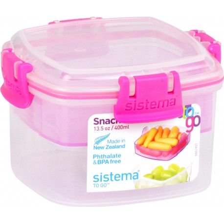 SISTEMA BOITE PLASTIQUE SANS EMBALLAGE 1CT 1CT PAS MICROONDABLE DUR ET TRANSPARENT 400ml