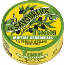 Le Savoureux Miettes généreuses de thon huile d'olive 160g