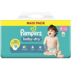 PAMPERS Couches Bébé Baby-Dry 9-14Kg Taille 4 x106