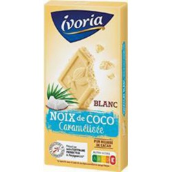 IVORIA CHOCOLAT BLANC NOIX de COCO caramélisée 200g