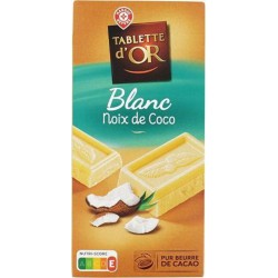 Chocolat blanc Tablette D'Or Noix de coco 200g