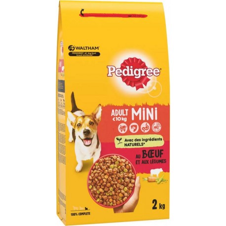 PEDIGREE CROQUETTES MINI ADULT -10Kg BOEUF LEGUMES 2Kg