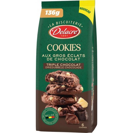 DELACRE COOKIES CHOCOLAT 136g