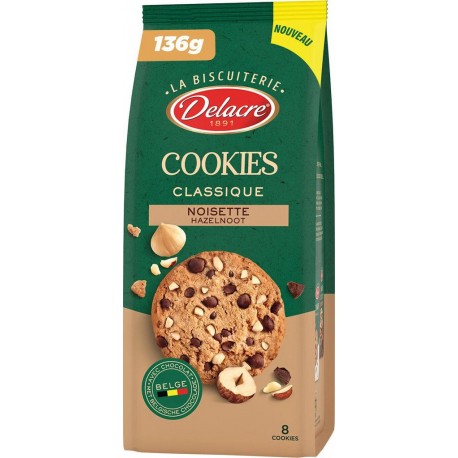 DELACRE COOKIES CLASSIQUE NOISETTE 136g