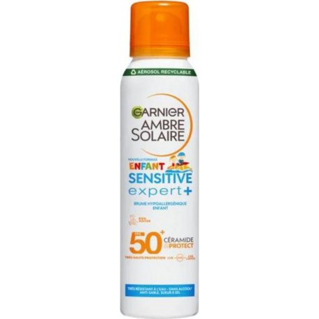 Spray solaire corps sensitive kids protection IP50 AMBRE SOLAIRE GARNIER aérosol 150ml