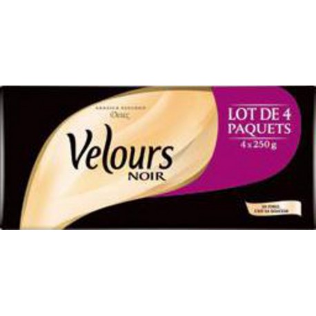 VELOURS NOIR MOULU LOT x4 paquets 4x250g 1Kg