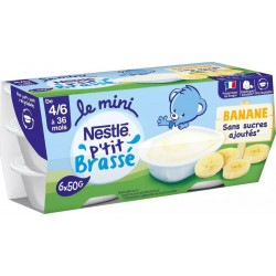 Nestlé P’tit Brassé Banane 4-6 mois 6x50g 300g
