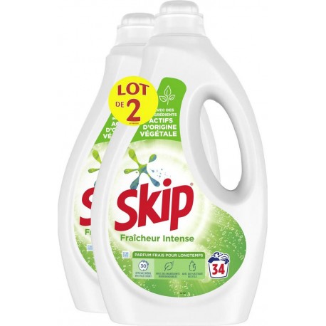 Skip Lessive liquide Fraîcheur intense 2x1.7L soit 68 lavages 3.4L