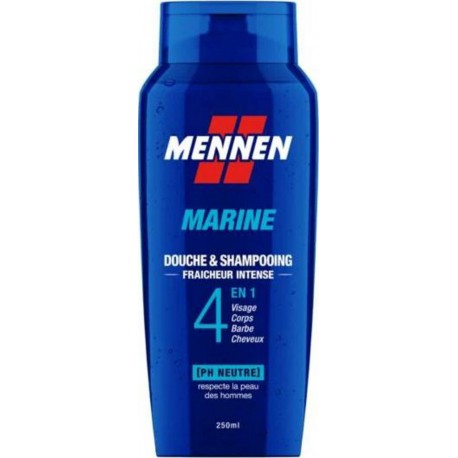 MENNEN MARINE SHAMPOOING DOUCHE & VISAGE & BARBE GEL RAFRAICHISSANT MARINE 250ml