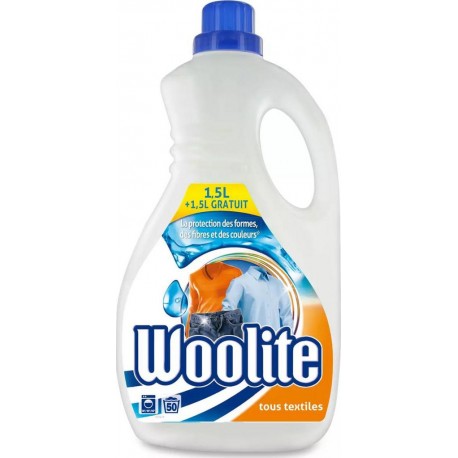 Woolite Lessive Tous textiles -1.5L+1.5L offert