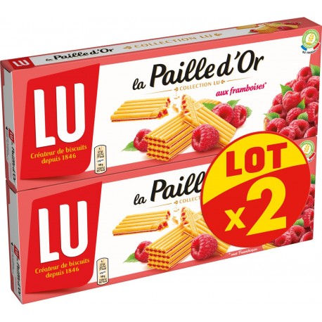 LU PAILLE D’OR FRAMBOISES 2X170g 340g