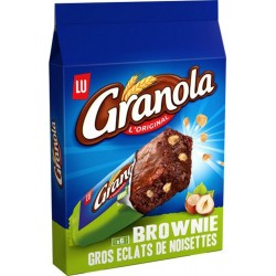 LU Granola L’Original Brownie Gros Éclats de Noisettes 180g (lot de 6)