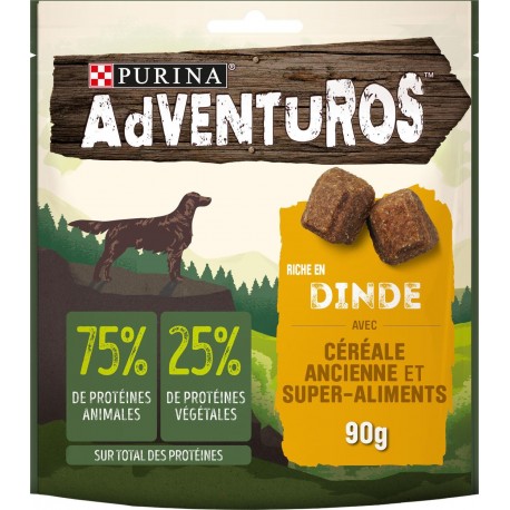 PURINA ADVENTUROS NOURRITURE POUR CHIEN DINDE 90G