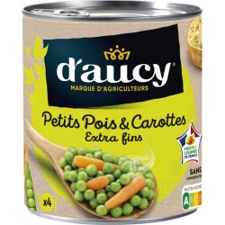 D Aucy Petits pois carottes extra fins D'AUCY 530g