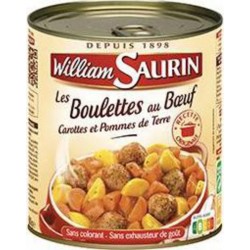 W.SAURIN WILLIAM SAURIN Les Boulettes au Bœuf carottes et pommes de terre 800g