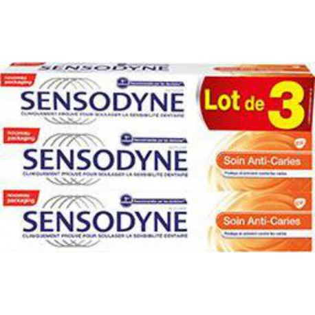 NC SSD LOT 3 DENT SOIN ANTI x3 dentifrices 75ml - 225ml